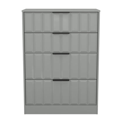 New York C Tall Chest of Drawers Grey 4 Drawers 77cm