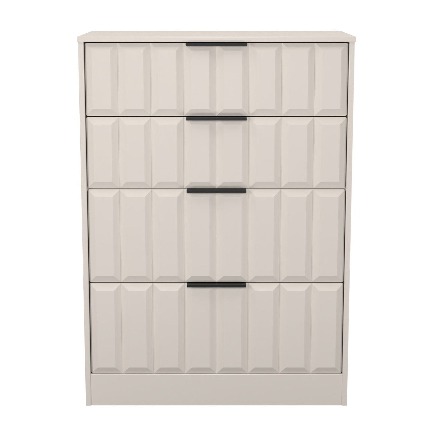 New York C Tall Chest of Drawers Off-white 4 Drawers 77cm