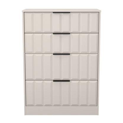 New York C Tall Chest of Drawers Off-white 4 Drawers 77cm