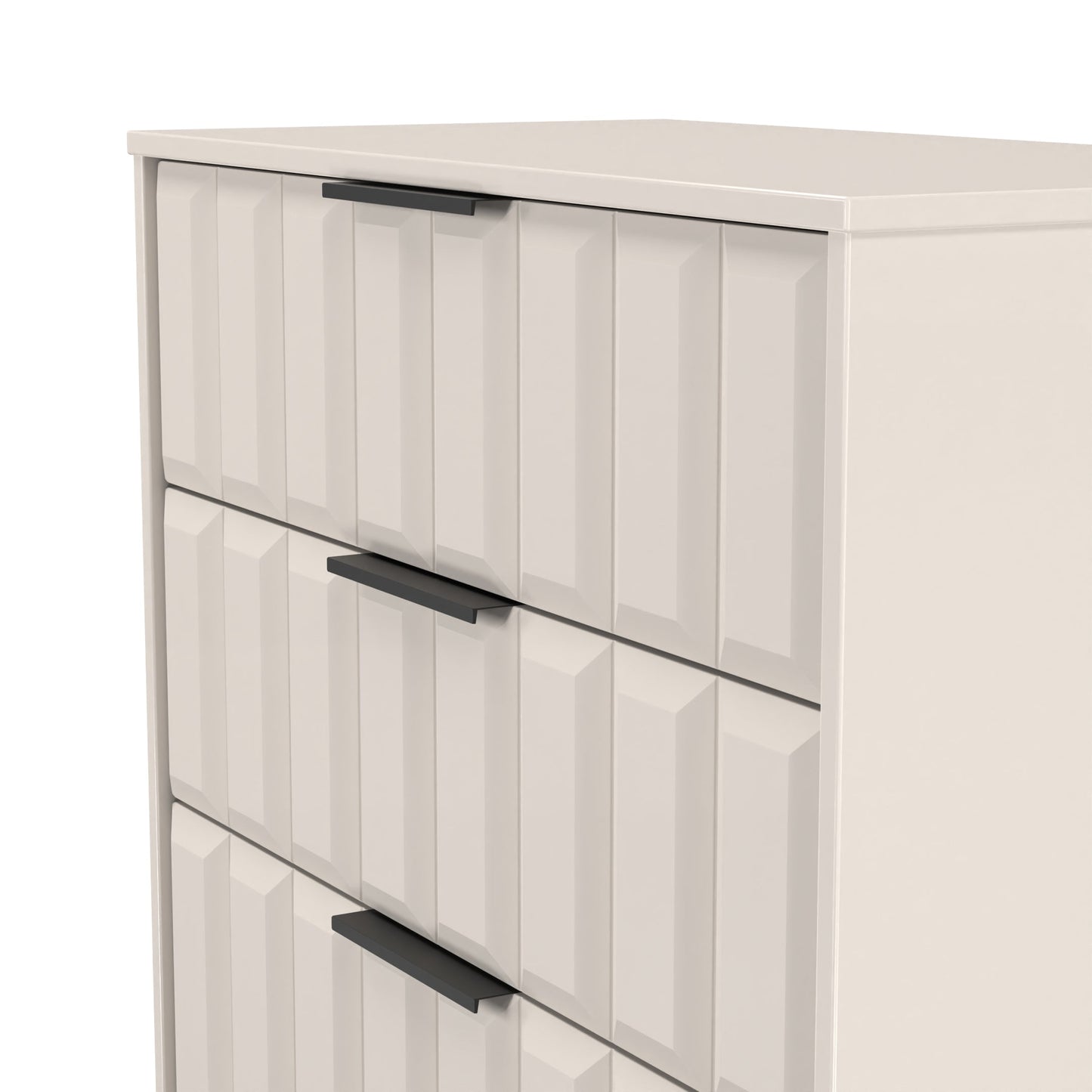 New York C Tall Chest of Drawers Off-white 4 Drawers 77cm