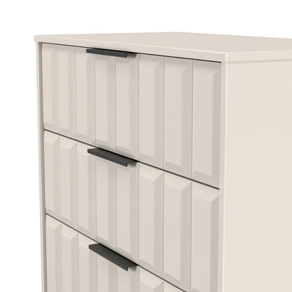 New York C Tall Chest of Drawers Off-white 4 Drawers 77cm