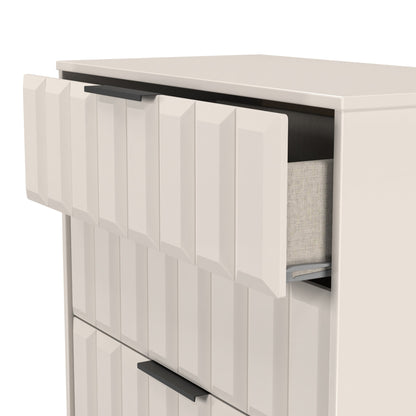 New York C Tall Chest of Drawers Off-white 4 Drawers 77cm