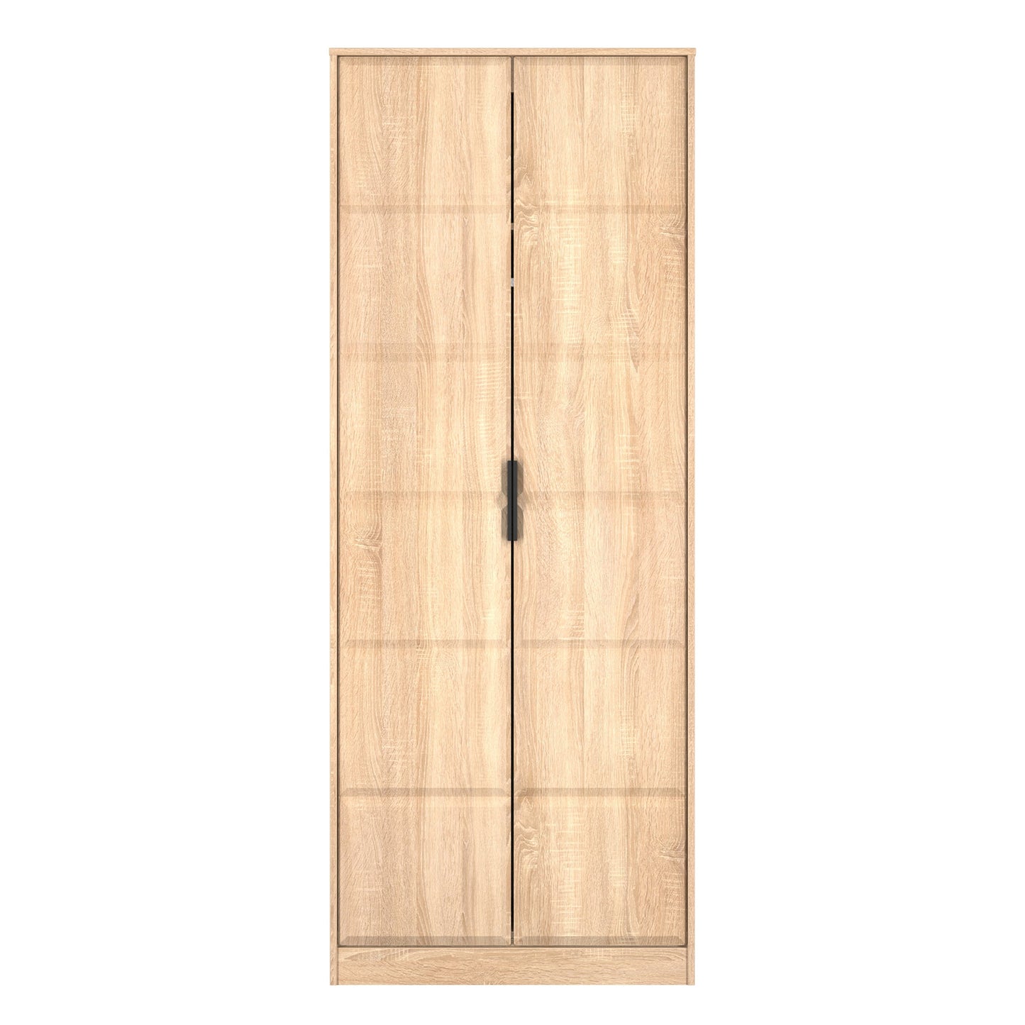 New York C Tall Wardrobe Light Oak 2 Doors 1 Shelf 77cm