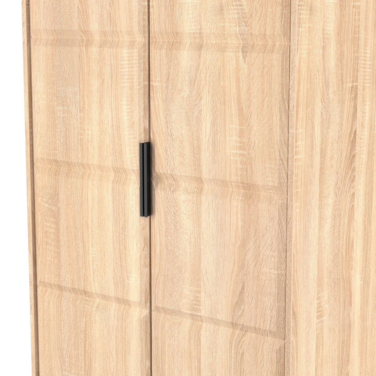 New York C Tall Wardrobe Light Oak 2 Doors 1 Shelf 77cm