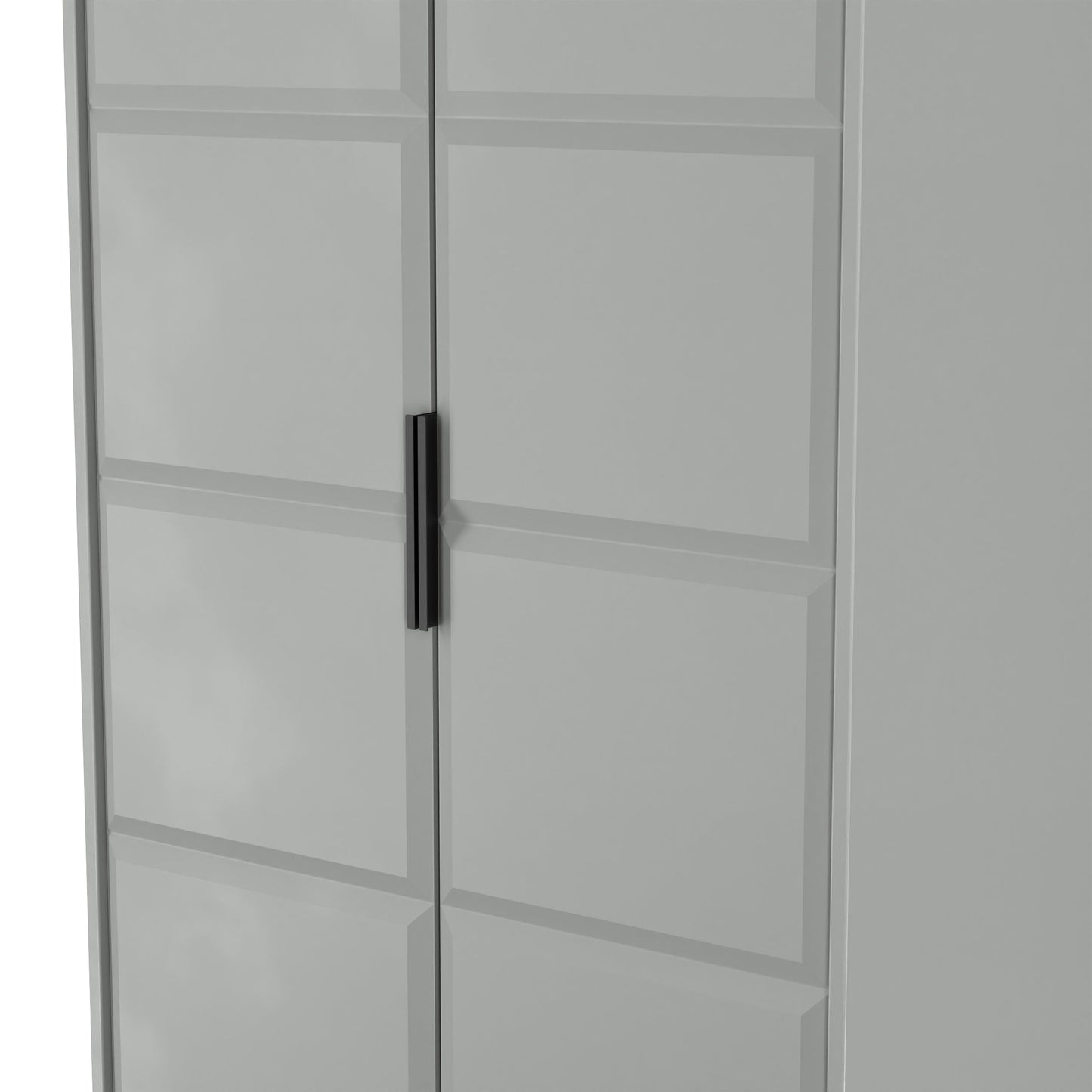 New York C Tall Wardrobe Grey 2 Doors 1 Shelf 77cm