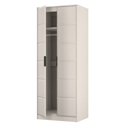 New York C Tall Wardrobe Off-white 2 Doors 1 Shelf 77cm