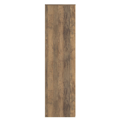 New York C Tall Wardrobe White & Vintage Oak 2 Doors 1 Shelf 77cm