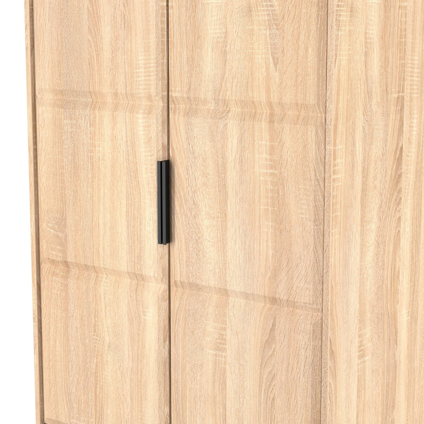 New York C Tall Wardrobe Light Oak 2 Doors 2 Drawers 77cm