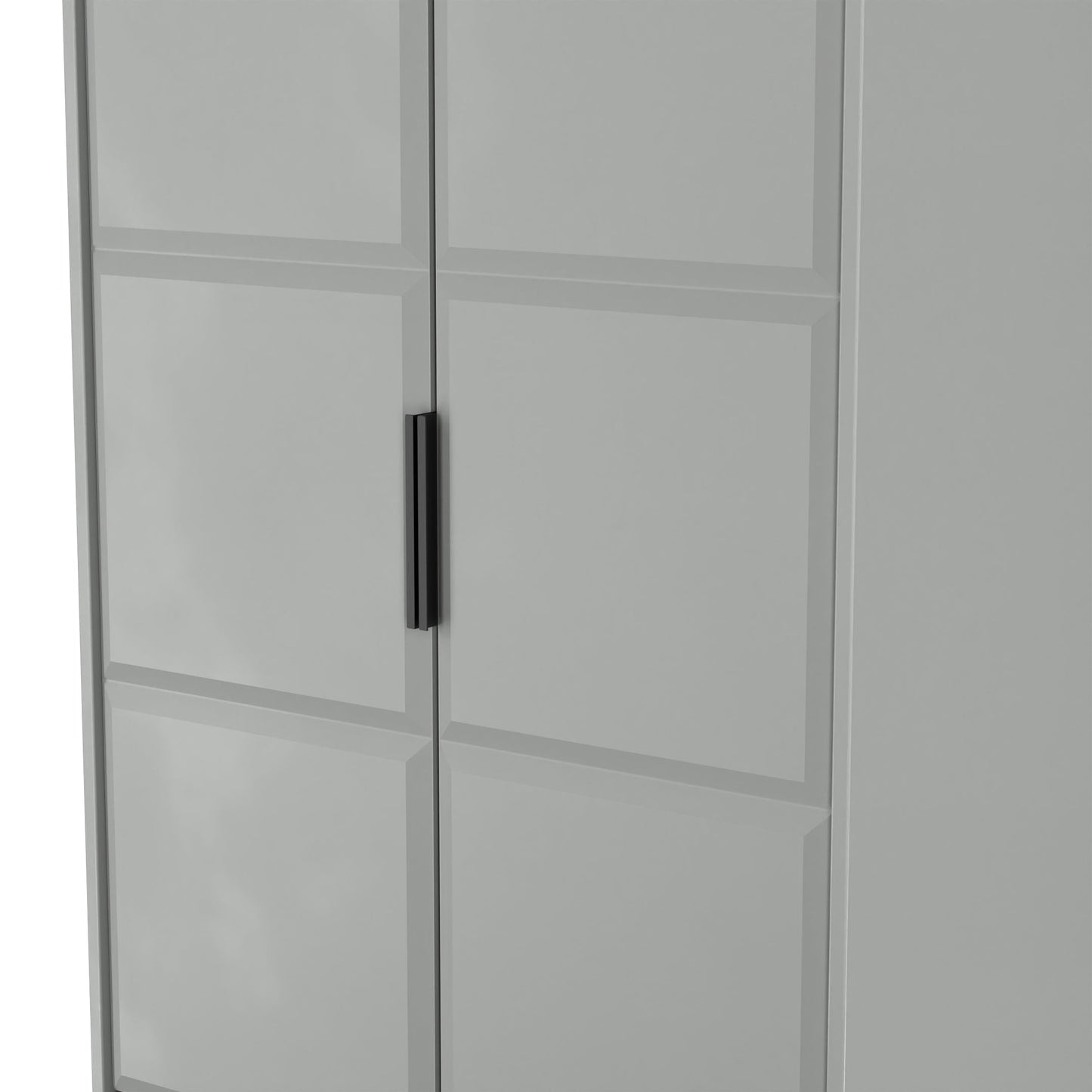 New York C Tall Wardrobe Grey 2 Doors 2 Drawers 77cm