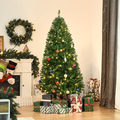 6 Foot Prelit Artificial Christmas Tree with Warm White LED Light Holiday Home Decoration Primary Image