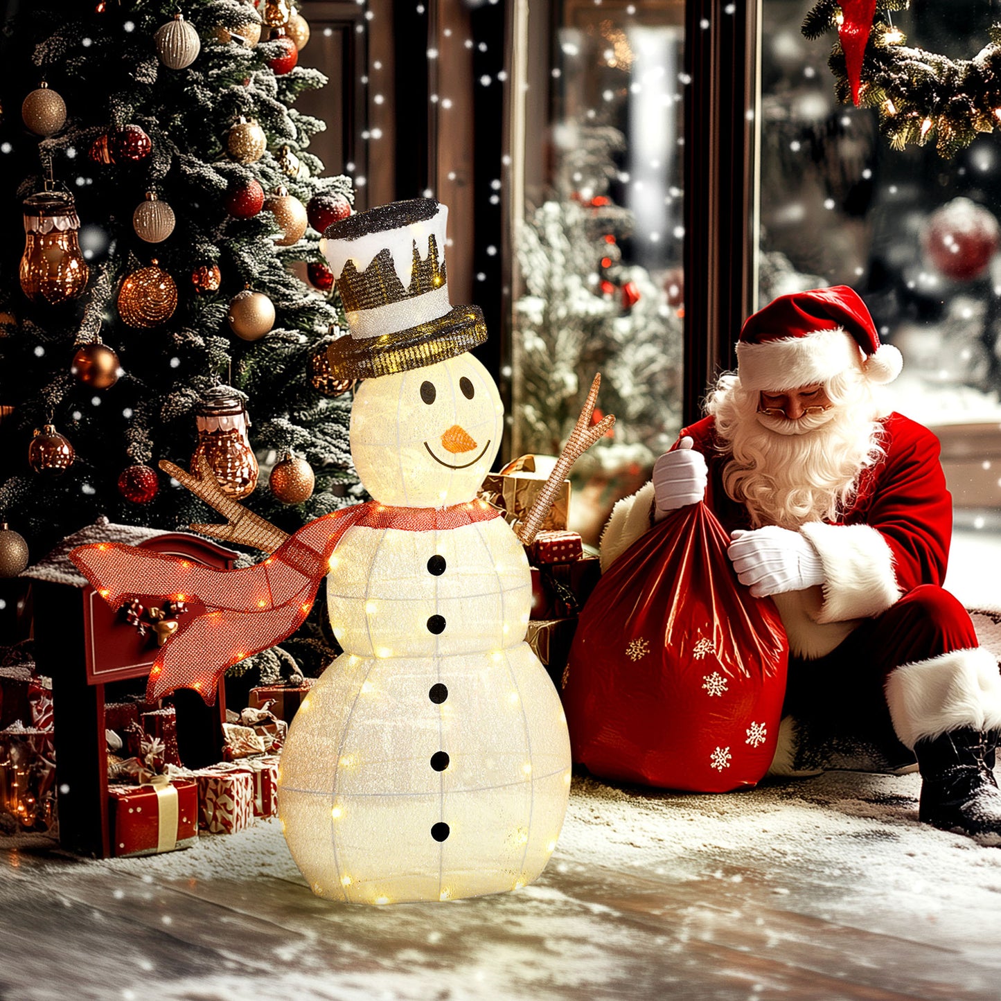 Christmas Feature Light Warm White Outdoor 78 LED - 90cm