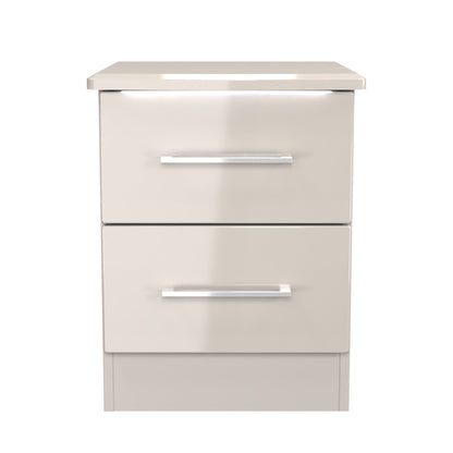 Paris Bedside Table Off-white 2 Drawers 40cm