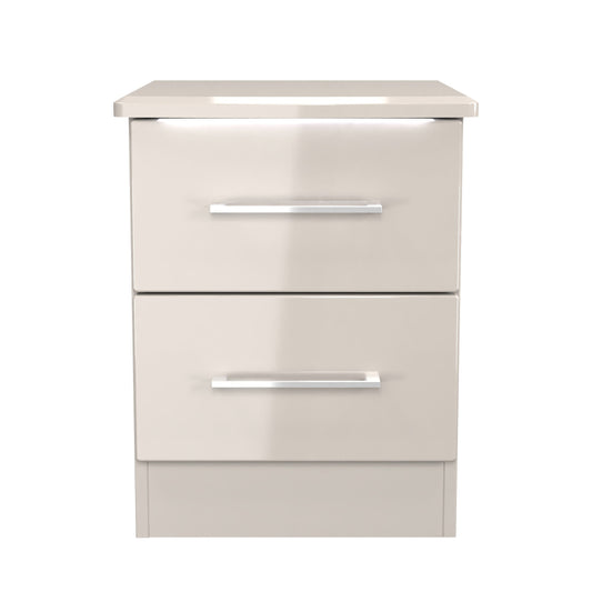 Paris Bedside Table Off-white 2 Drawers 40cm