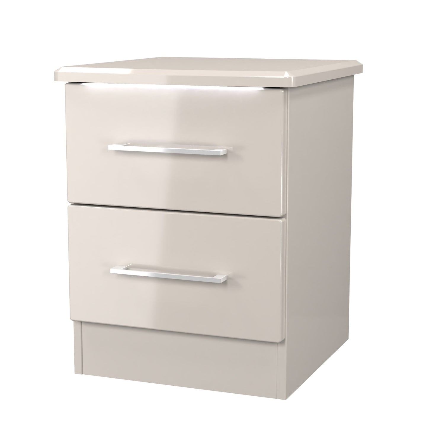 Paris Bedside Table Off-white 2 Drawers 40cm