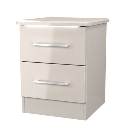 Paris Bedside Table Off-white 2 Drawers 40cm