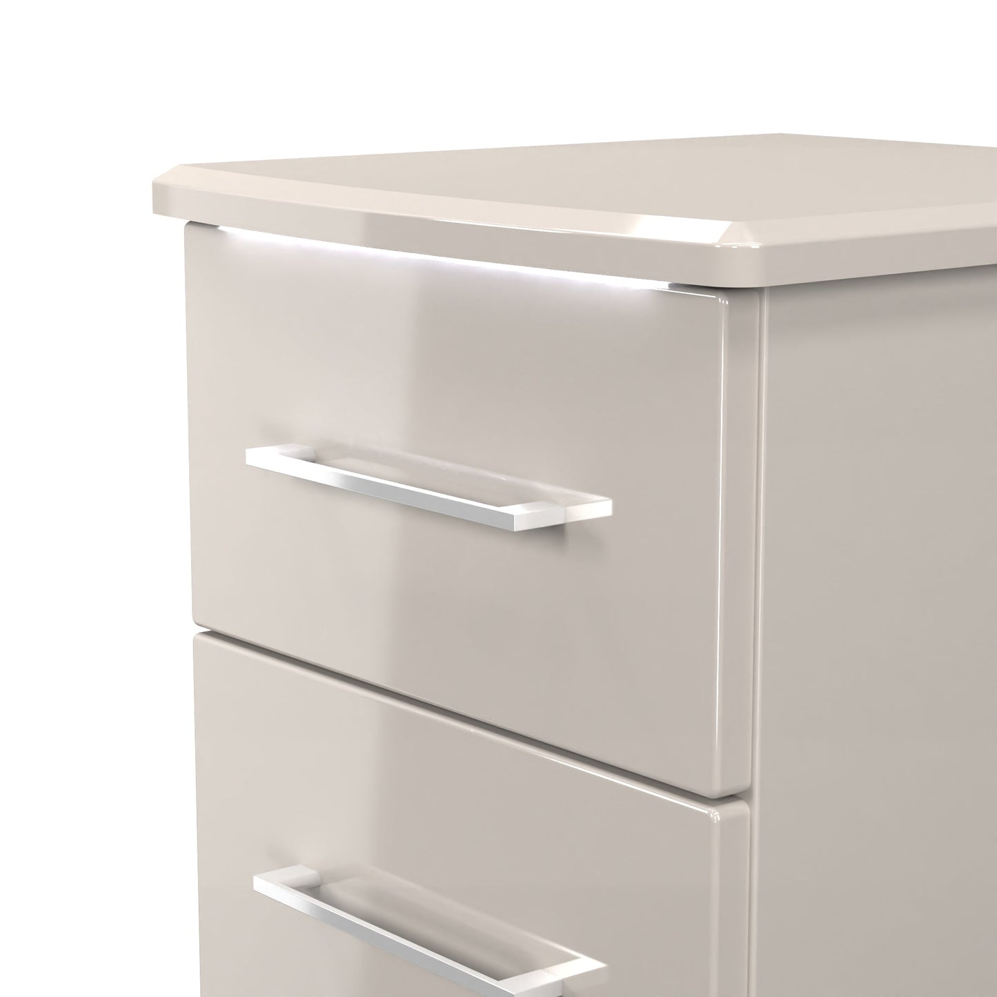 Paris Bedside Table Off-white 2 Drawers 40cm