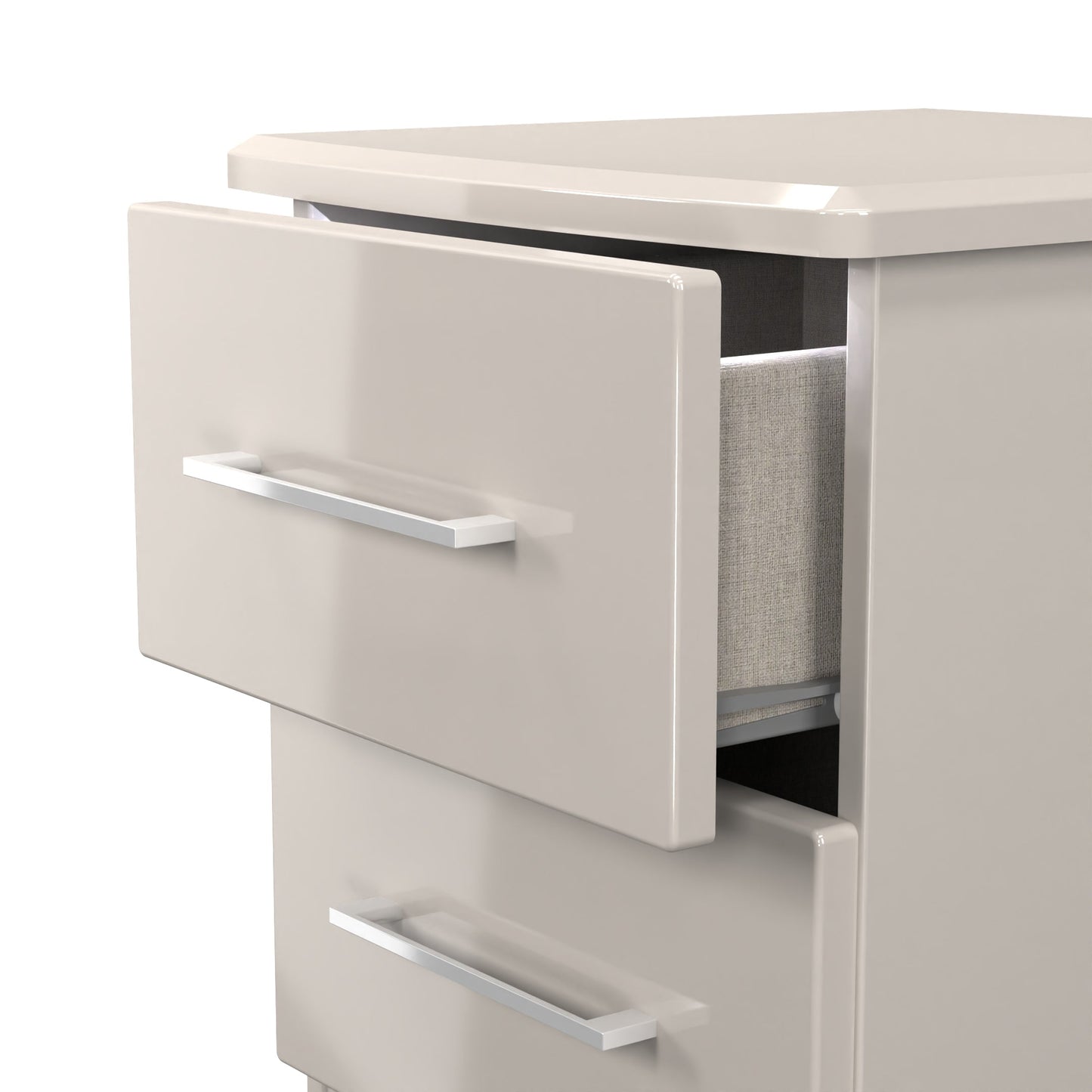 Paris Bedside Table Off-white 2 Drawers 40cm