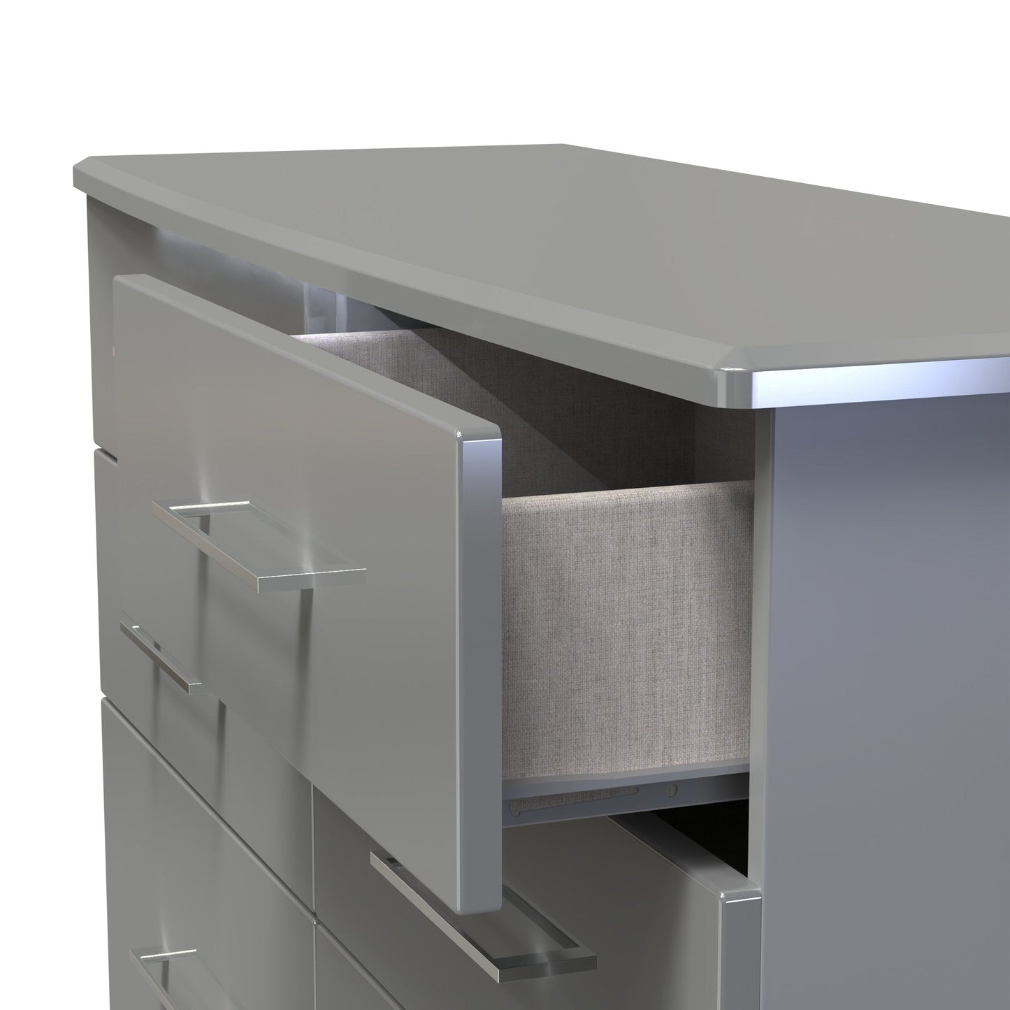 Paris Large Chest of Drawers Grey 6 Drawers 112cm