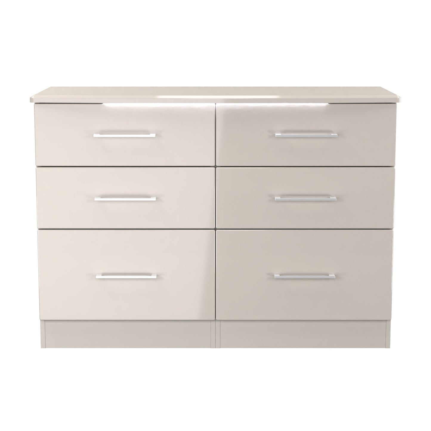 Paris Large Chest of Drawers Off-white 6 Drawers 112cm