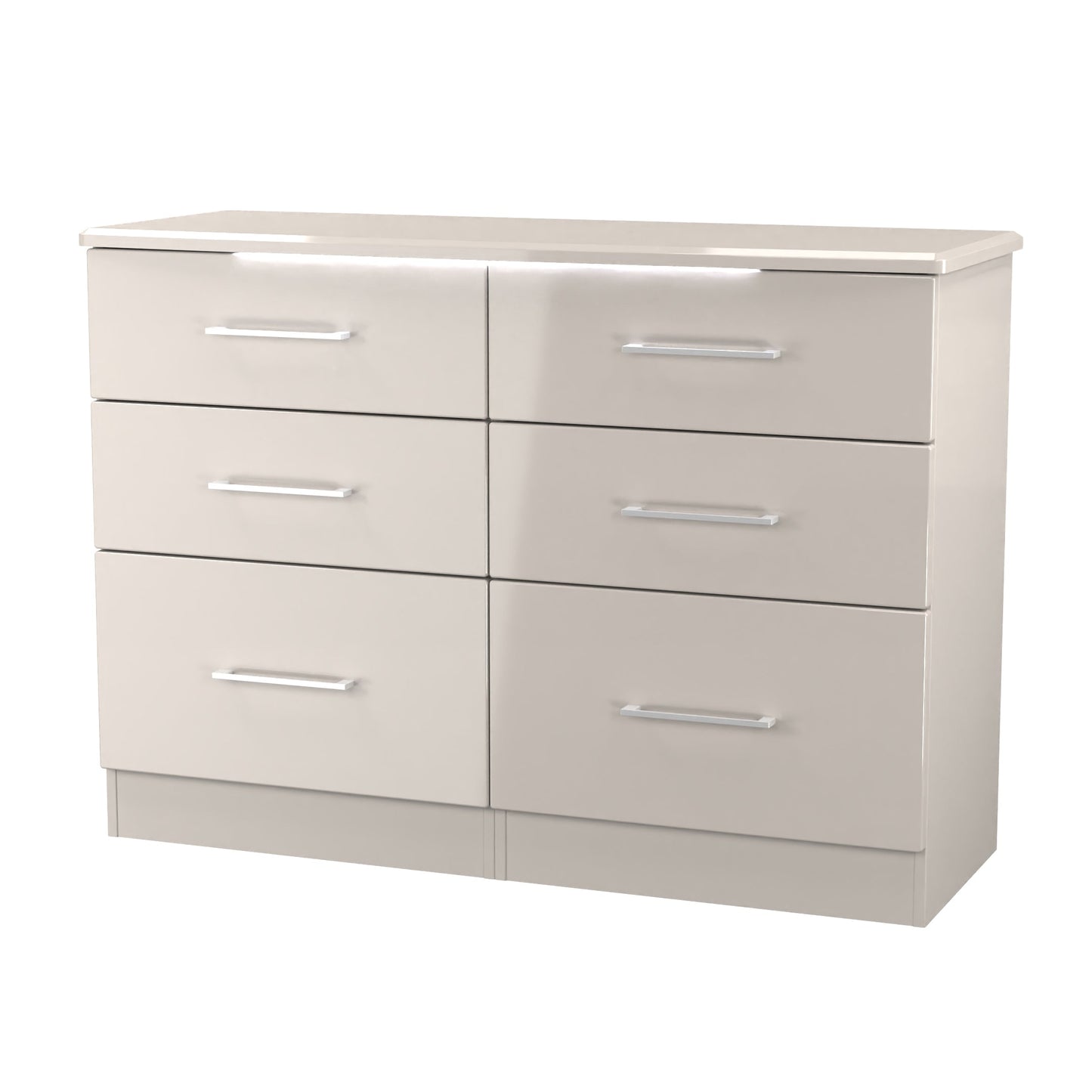 Paris Large Chest of Drawers Off-white 6 Drawers 112cm