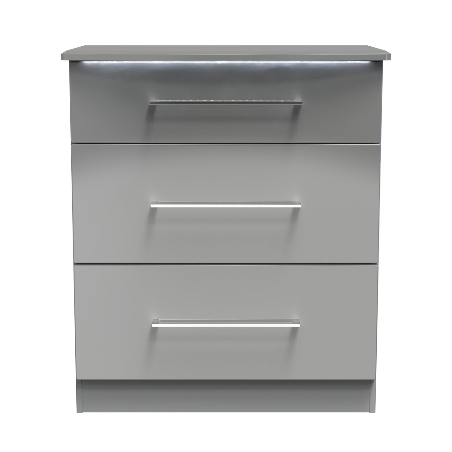 Paris Chest of Drawers Grey 3 Drawers 77cm