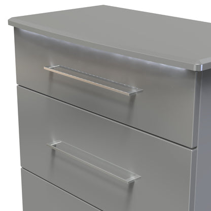 Paris Chest of Drawers Grey 3 Drawers 77cm