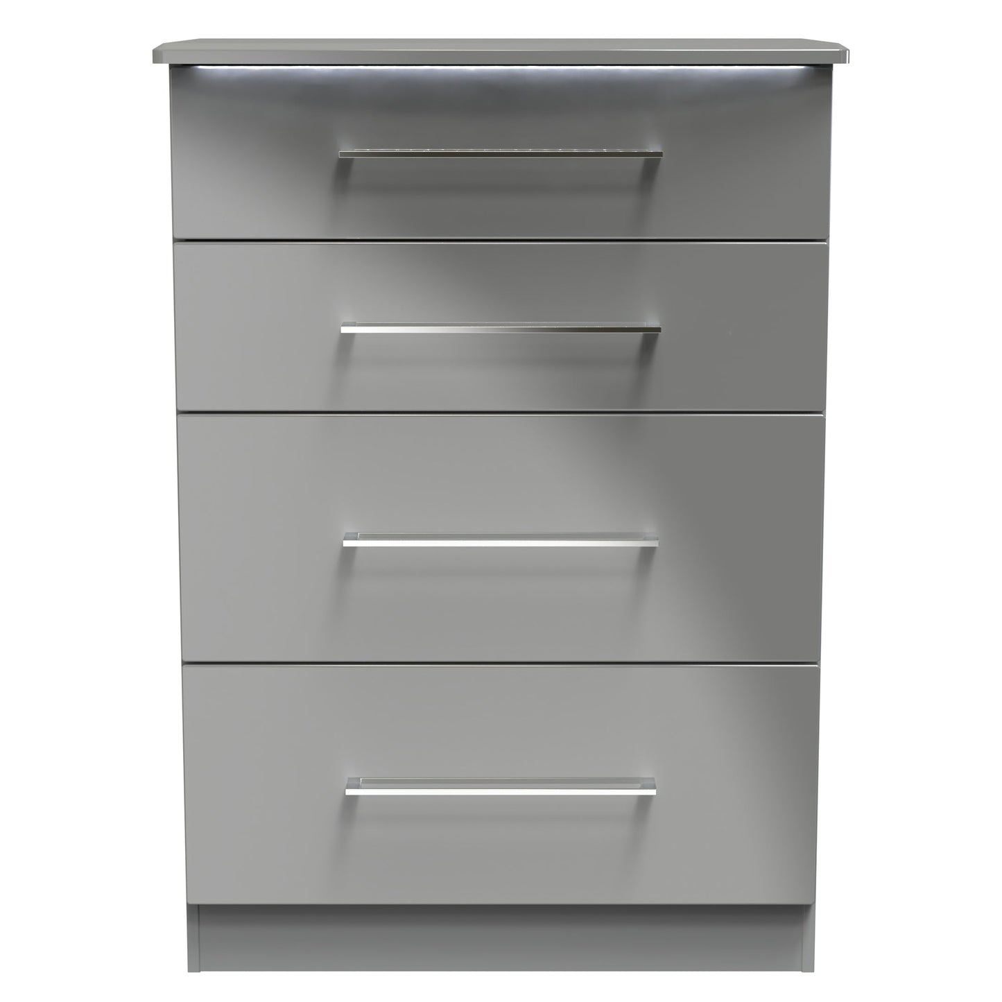 Paris Tall Chest of Drawers Grey 4 Drawers 77cm