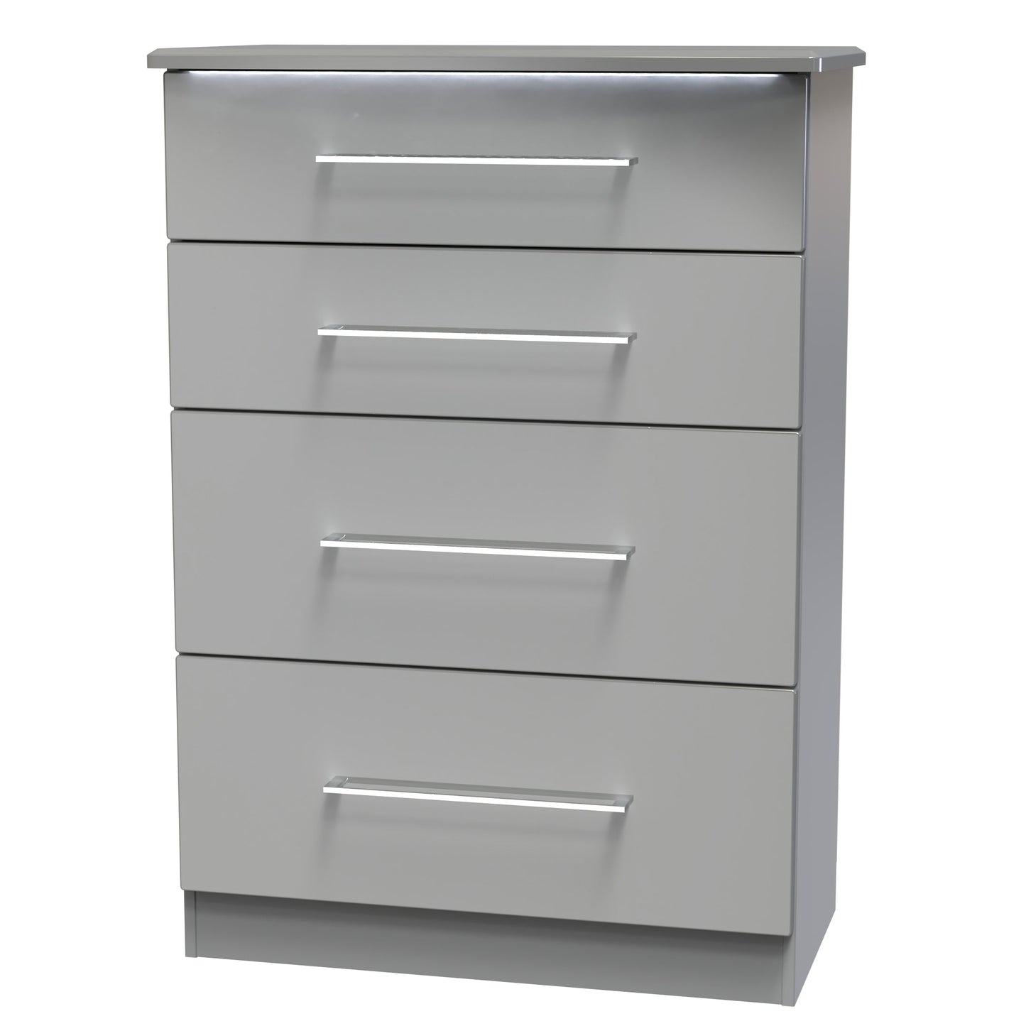 Paris Tall Chest of Drawers Grey 4 Drawers 77cm