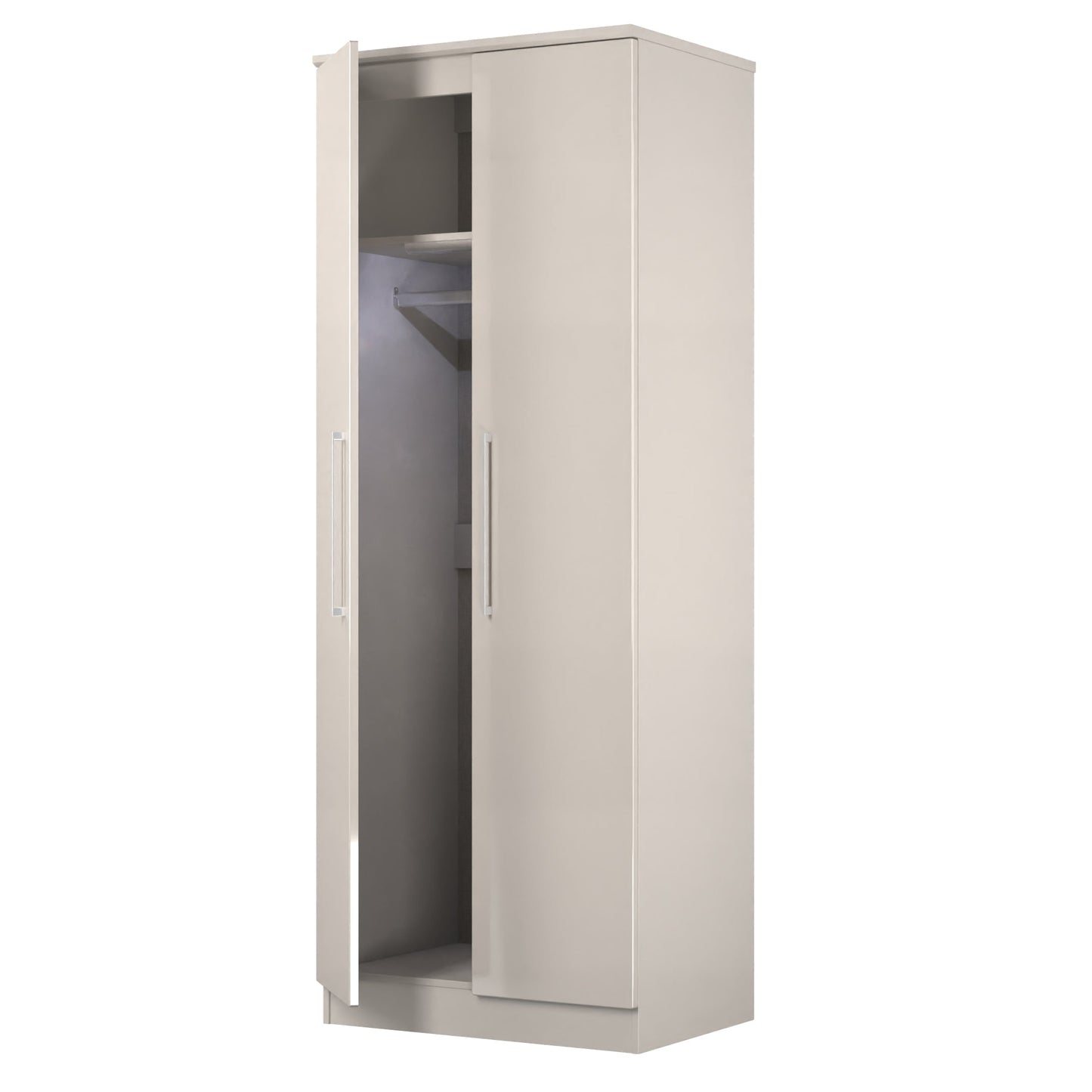 Paris Tall Wardrobe Off-white 1 Shelf 74cm