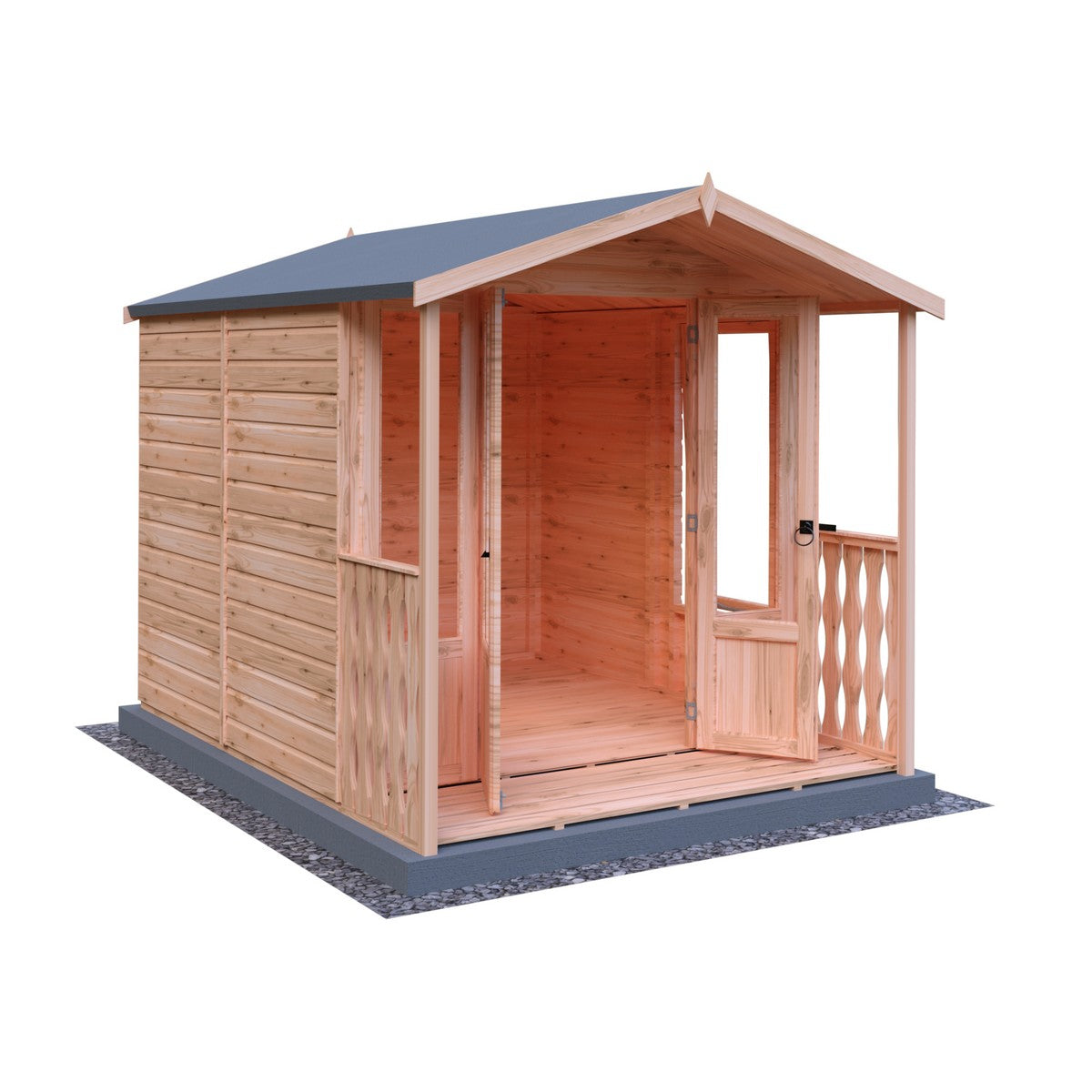 Shire Parham 8' 4" x 6' 8" Apex Summerhouse - Premium Dip Treated Shiplap