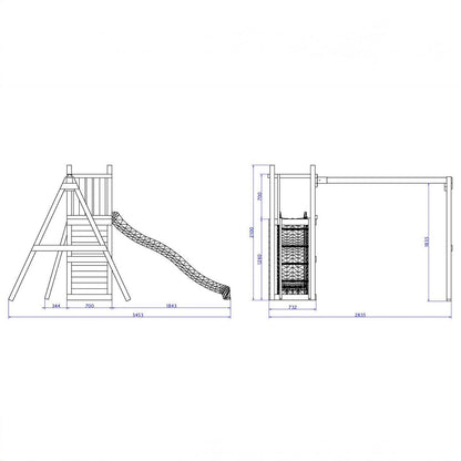 Rumble Ridge Garden Playfort 28.2m x 34.5m by Shire