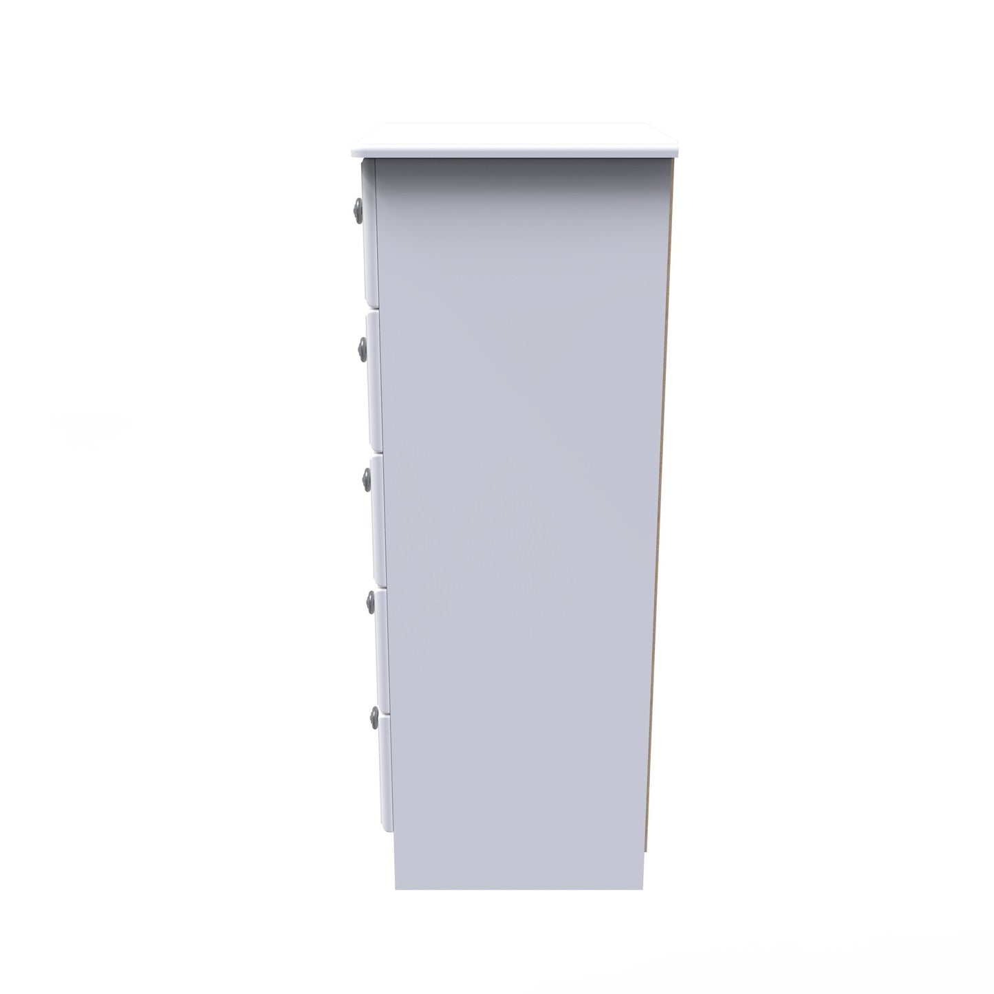 Pembroke Tall Tallboy White 5 Drawers 40cm