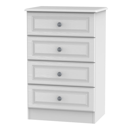 Pembroke Chest of Drawers White 4 Drawers 40cm