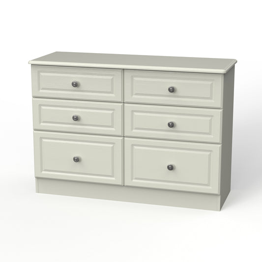 Pembroke Large Chest of Drawers Cream 6 Drawers 112cm