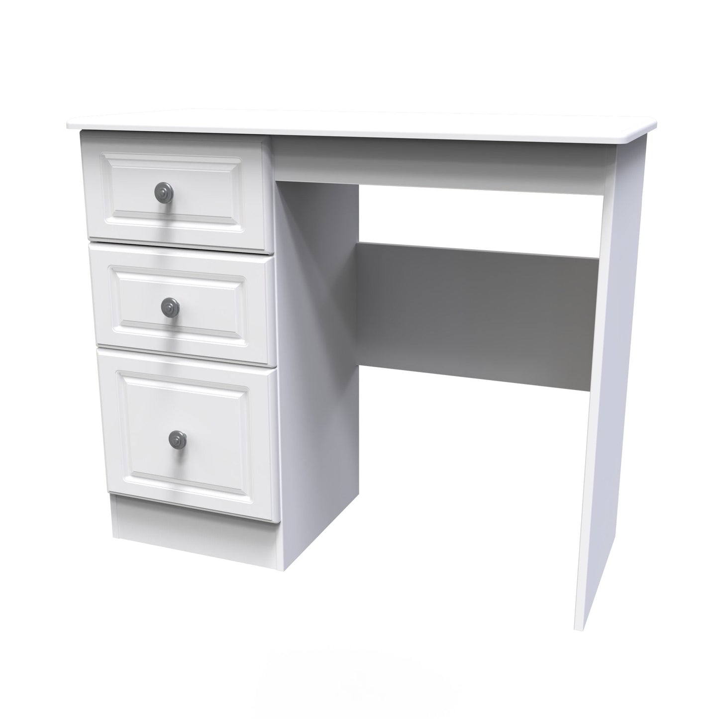 Pembroke Desk White 3 Drawers 93cm