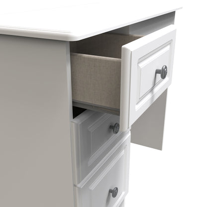 Pembroke Desk White 3 Drawers 93cm