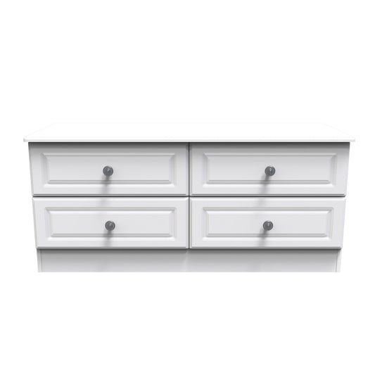 Pembroke Large Chest of Drawers White 4 Drawers 112cm