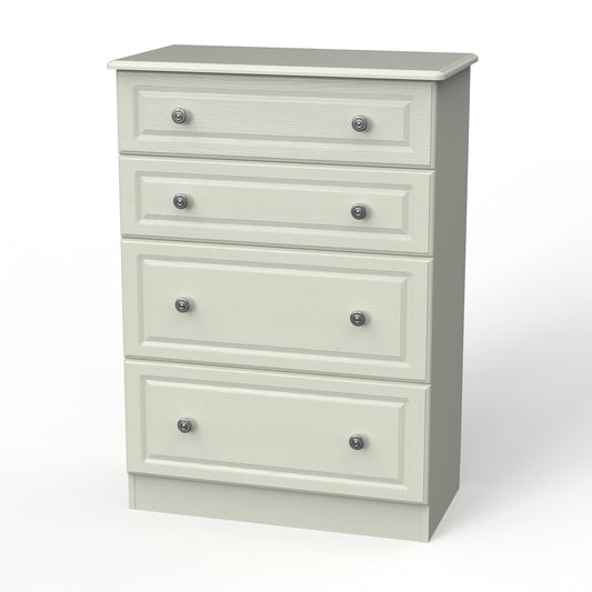 Pembroke Tall Chest of Drawers Cream 4 Drawers 77cm