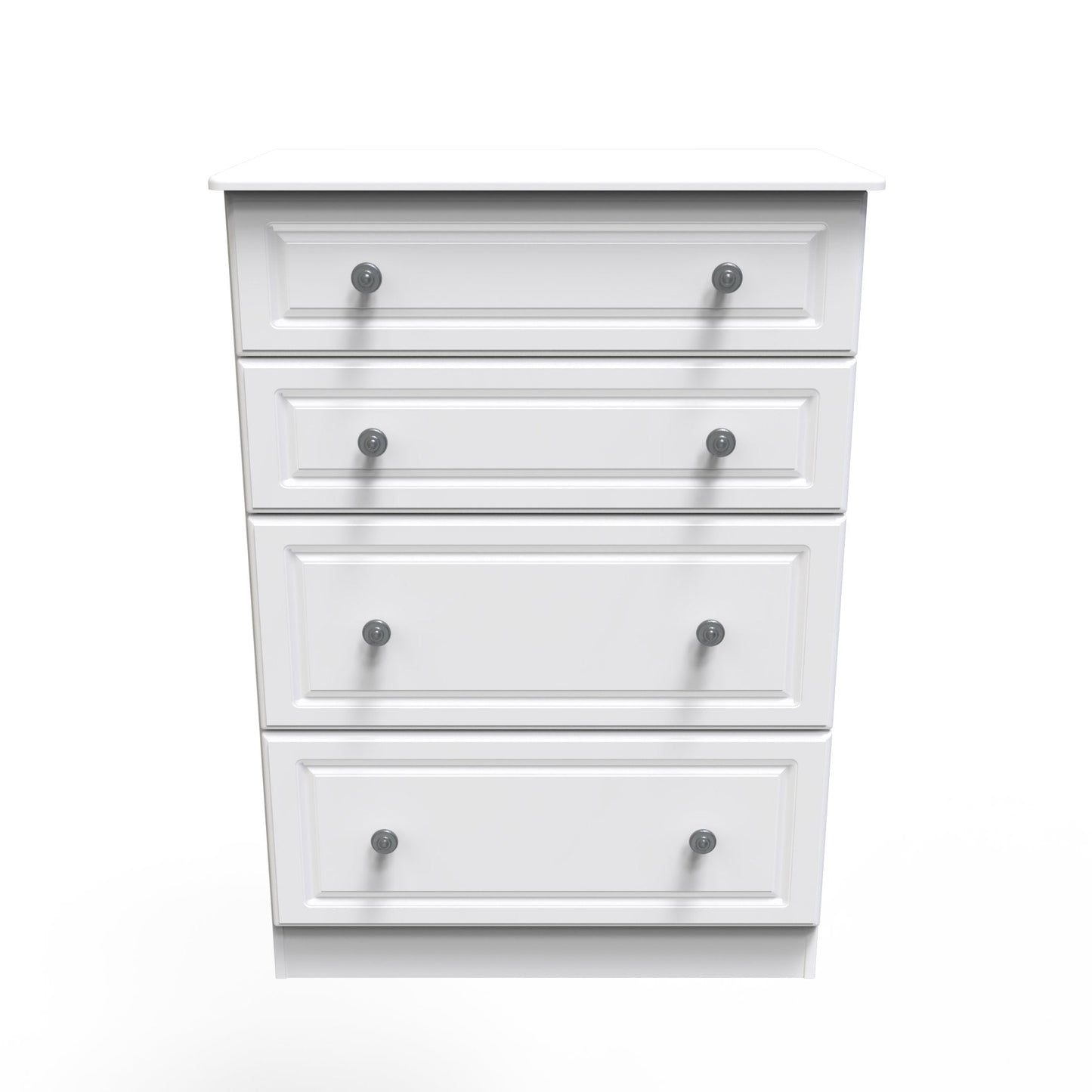 Pembroke Tall Chest of Drawers White 4 Drawers 77cm