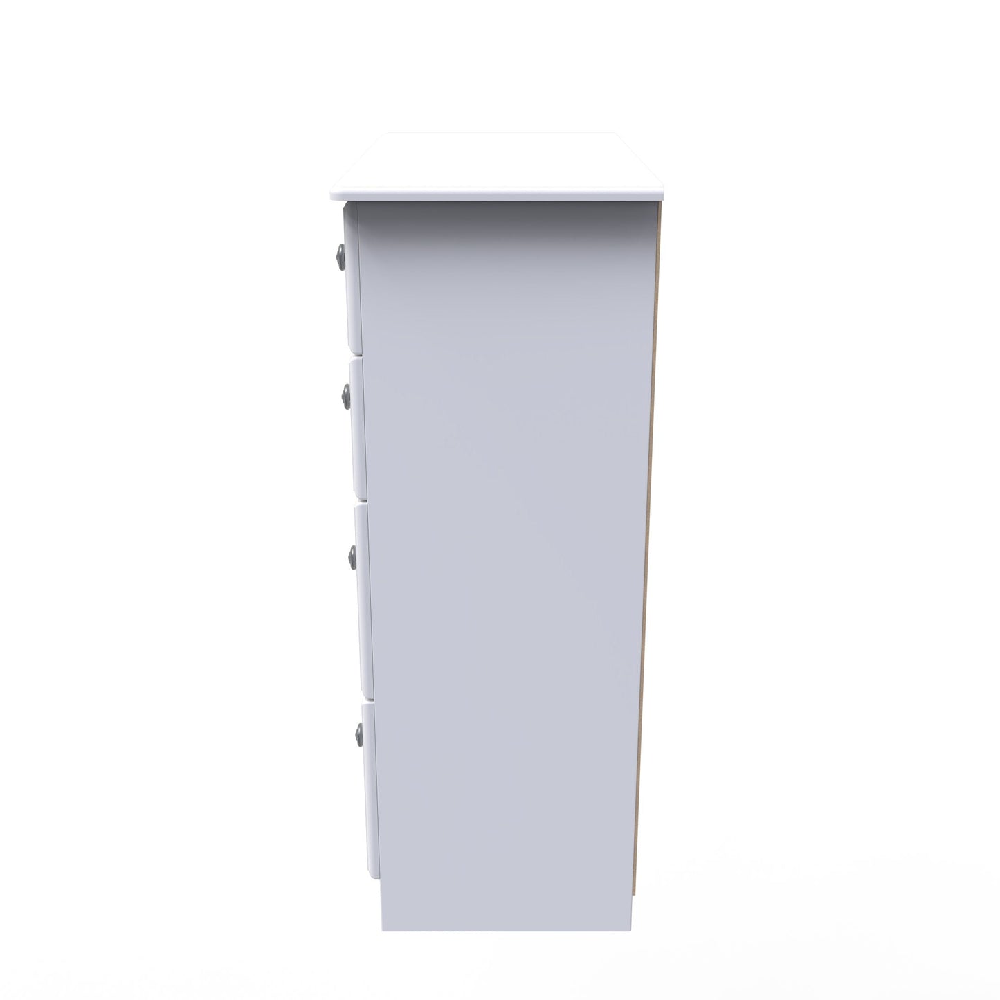 Pembroke Tall Chest of Drawers White 4 Drawers 77cm