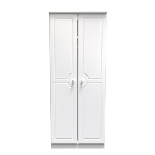 Pembroke Tall Wardrobe White 2 Doors 53cm