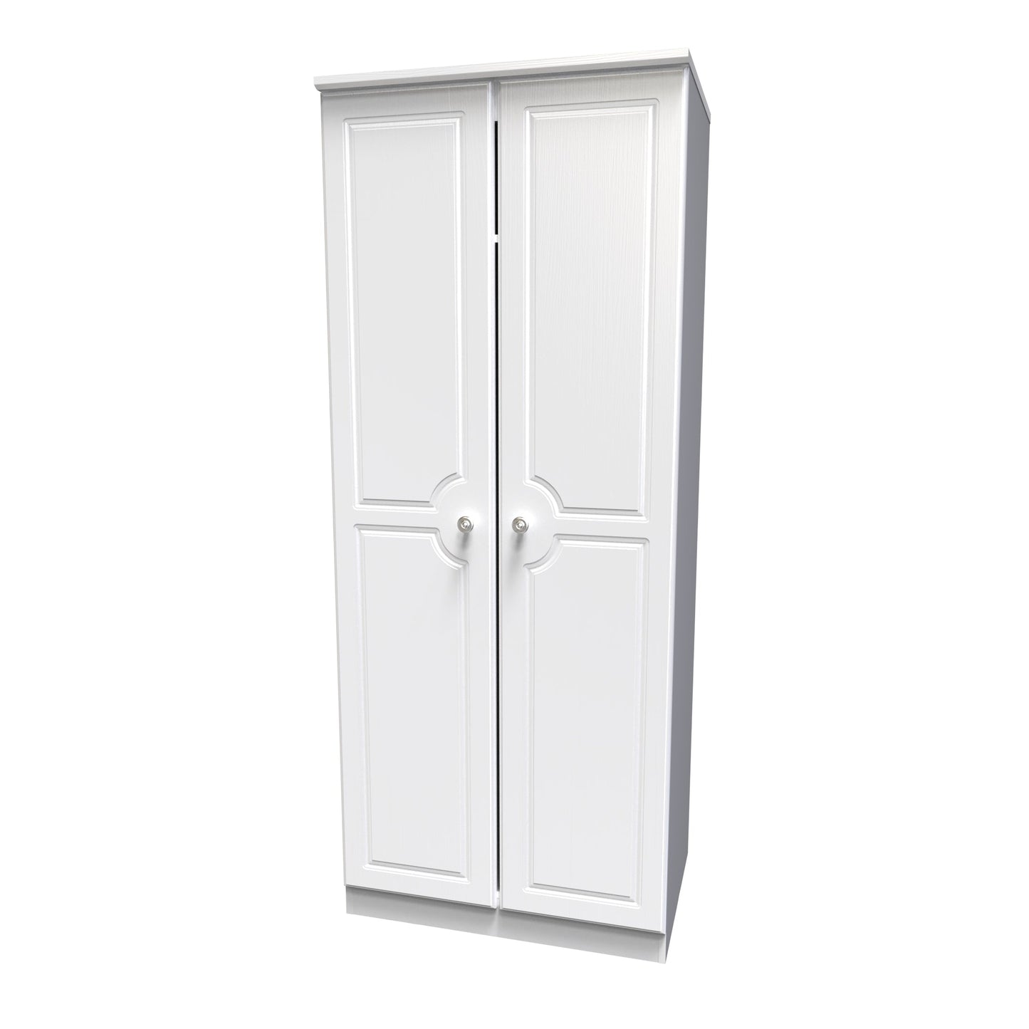 Pembroke Tall Wardrobe White 2 Doors 53cm