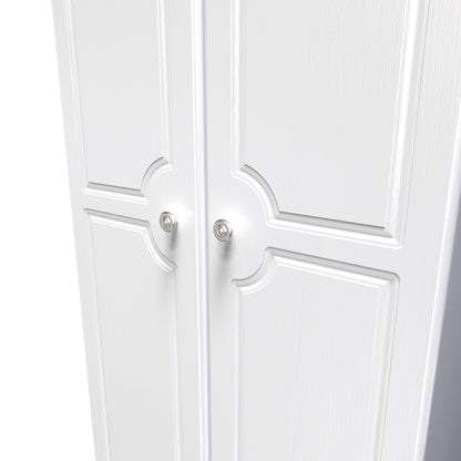 Pembroke Tall Wardrobe White 2 Doors 53cm