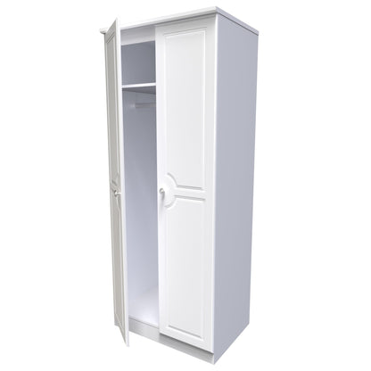 Pembroke Tall Wardrobe White 2 Doors 53cm