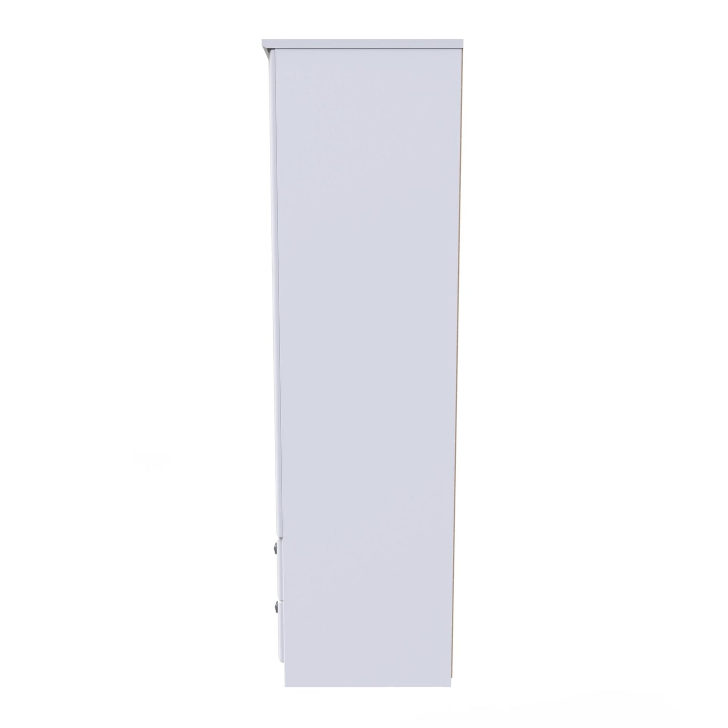Pembroke Tall Wardrobe White 2 Doors 2 Drawers 74cm