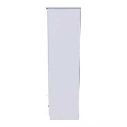 Pembroke Tall Wardrobe White 2 Doors 2 Drawers 74cm