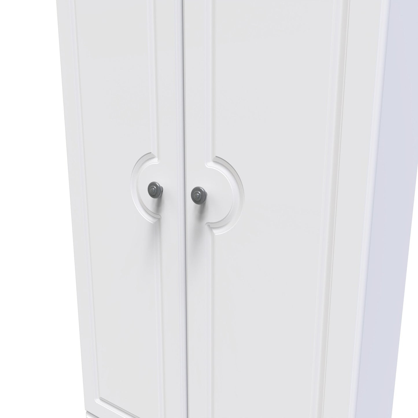 Pembroke Tall Wardrobe White 2 Doors 2 Drawers 74cm