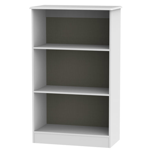 Pembroke Tall Bookcase White 3 Shelves 77cm