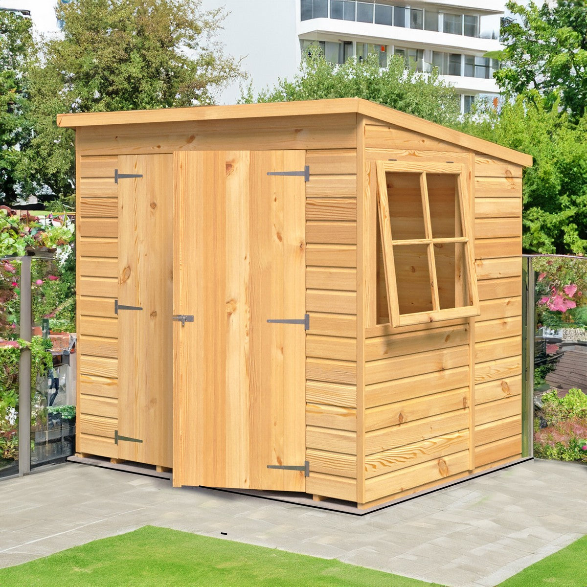 Shire 5' 8" x 6' 10" Pent Shed - Premium Dip Treated Shiplap