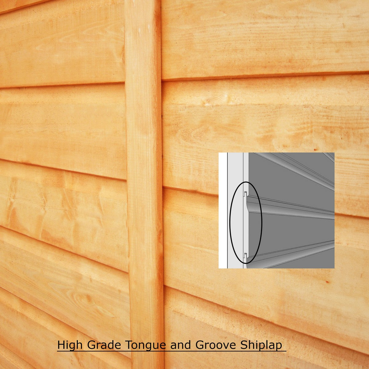 Shire 5' 8" x 6' 10" Pent Shed - Premium Dip Treated Shiplap